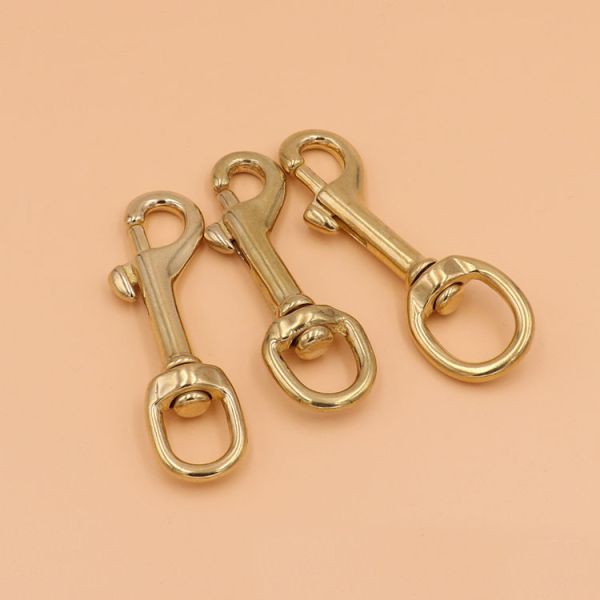 High quality 100% brass dog collar leash swivel snap hook