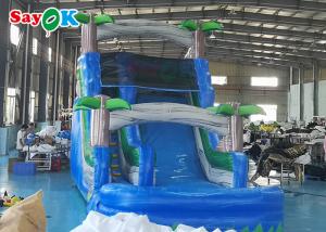 Wholesale Inflatable Swimming Pool Slide Interesting Waterproof Commercial Inflatable Slide Coconut Tree Theme from china suppliers
