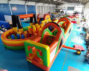 Wholesale ODM 1000D Inflatables Obstacle Course Kids Bounce House Slide from china suppliers