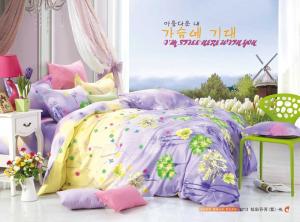 Wholesale King Size / Twin Size Four Piece Cotton Bedding Sets Reactive Printing from china suppliers