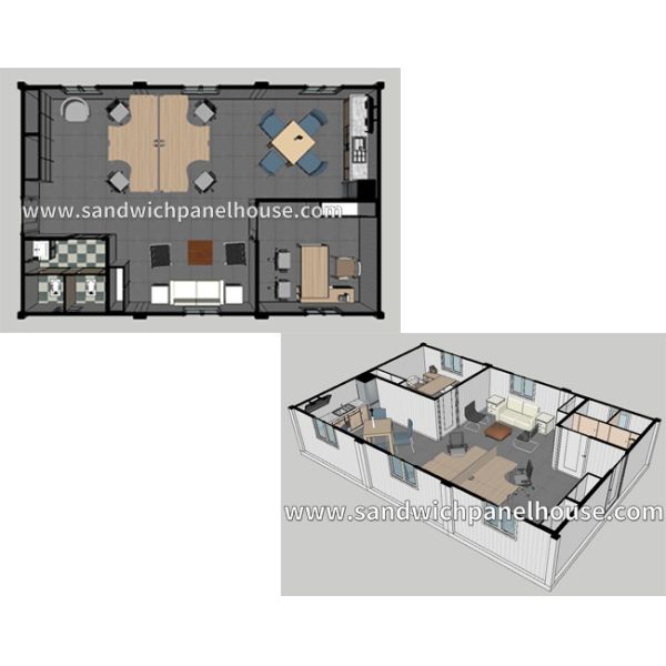 Modular Designed Steel Frame Prefab House Energy Saving Fast Building