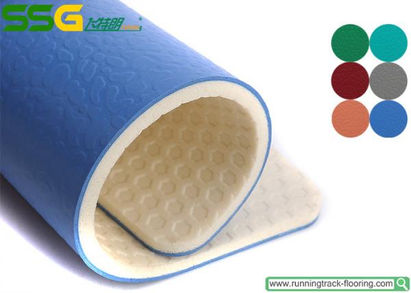 Quality Gem Stone Style PVC Vinyl Floor Covering For Badminton Court 1.2mm - 1.5 Mm Wear Layer for sale