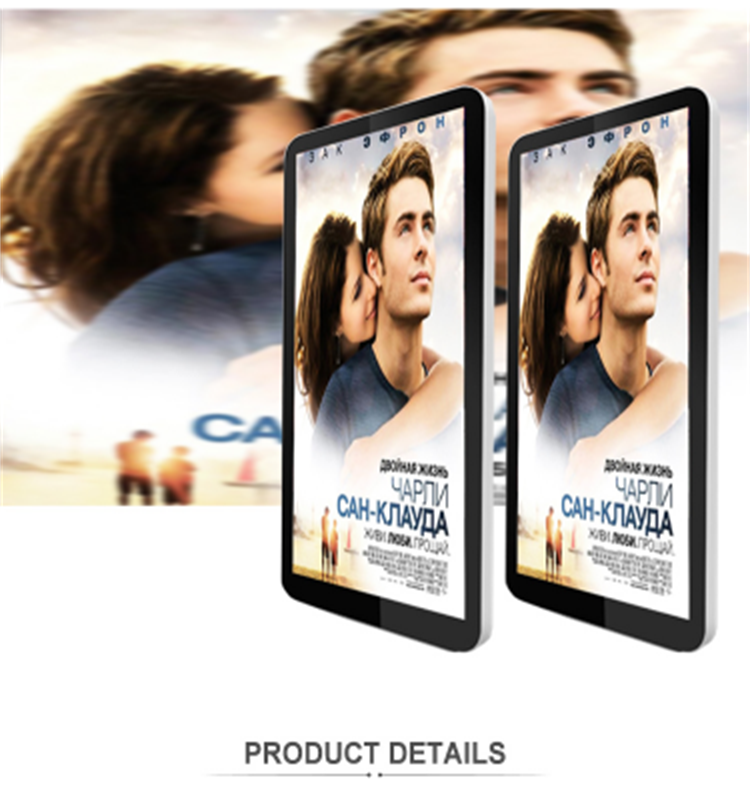 55 '' 4K Resolution Wall Mount Lcd Display / Digital Advertising Screens Wide Viewing Angle Indoor Media Player