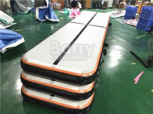 China Yellow Durable Crash Tumble Track Inflatable Air Track Air Floor Gymnastics Mat on sale