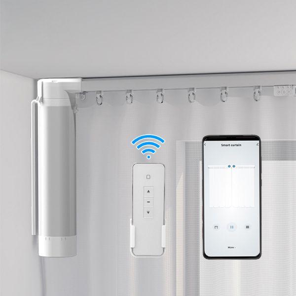2.4G Automated Curtain Track System 35W Motorized Curtain Rod Alexa