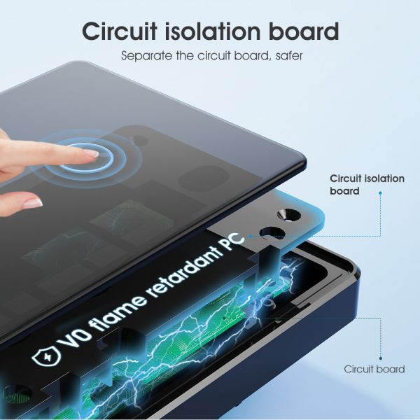 Tuya Zigbee Smart Light Switch – No Neutral Wire, No Capacitor Needed, 100-250V, Voice & App Control, Alexa & Google Home Compatible, EU Touch Switch