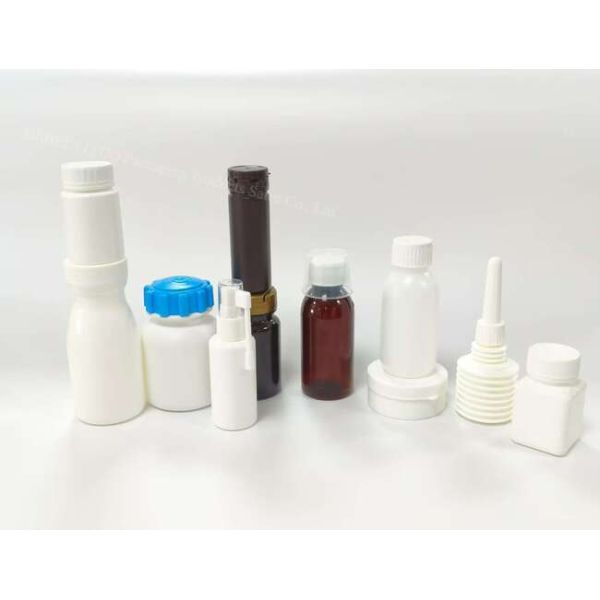 Durability Square Shape Plastic Prescription Bottles Chemical Stability