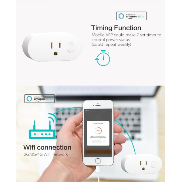 Intelligent Wireless Plug Socket Overcurrent Protection Support WiFi Network