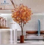 Fiberglass Artificial Garden Trees / High Simulation Wood Maple Autumn Tree