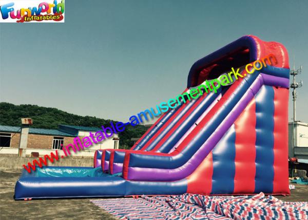 Quality Giant Outdoor Inflatable Water Slides Large With Splash Pool 10LX5.5Wx7H for sale