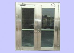 Cheap 1.5 Hours 55 mm Class A Stainless Steel Fire Rated Glass Doors For Hospital/ Opening Force 66 N