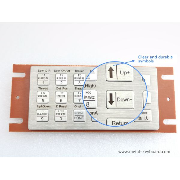 18 Keys Panel Mount Solution Metal Keypad 5VDC Stainless Steel Keypad