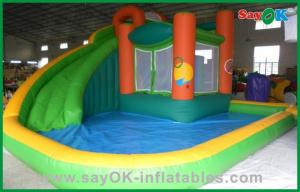 Wholesale Commercial Inflatable Bounce House With Water Slide , Air Blown Inflatables Small Inflatable Slide from china suppliers