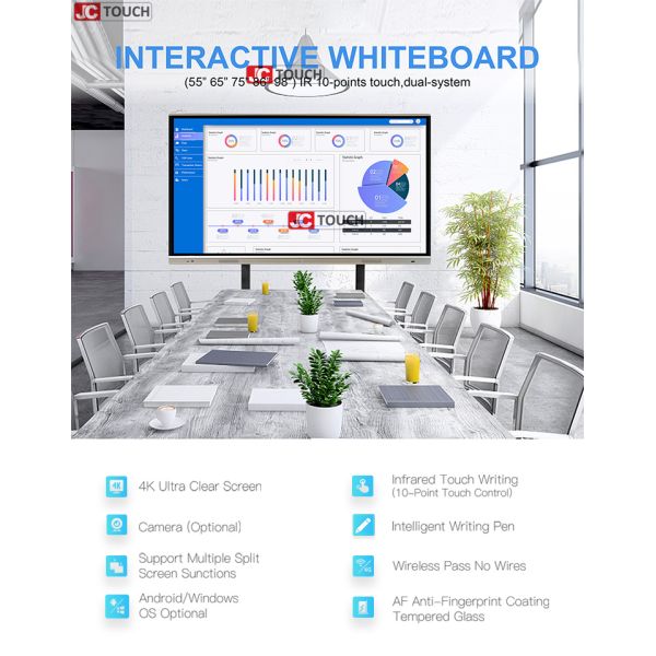 Integrated DDR4G SSD128G Interactive LCD Whiteboard MEGA DCR With Roller I5