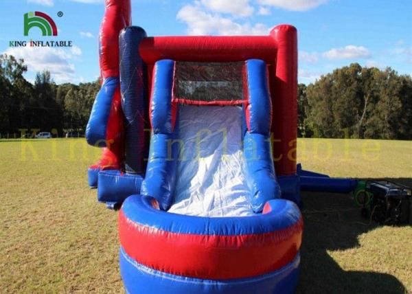 Quality Kids Playground Spider Bouncy Jumping Castle With Slide By Durable PVC for sale