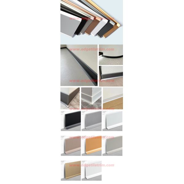 Metal Fully Finished White Skirting Board Profiles 100mm On House