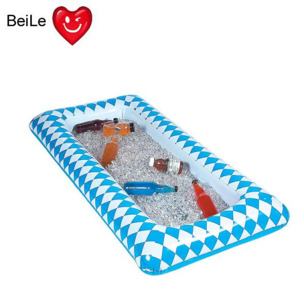 Quality 90cmL blue Lattice inflatable ice table with PVC material for sale