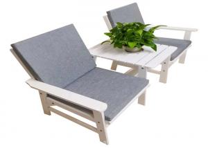 Wholesale White Leisure Solid Wooden Outdoor Furniture Non Pollution For Park / Beach from china suppliers