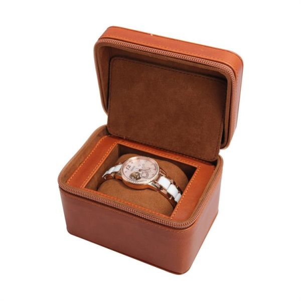 Genuine Leather Watch Boxes Customized Leather Watch Case Holder