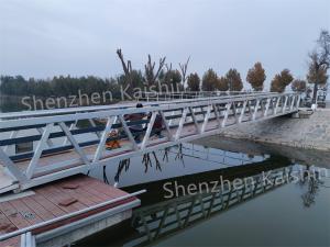 China Marine Aluminum Gangway Ramp Ladder WPC Plastic Wood Deck Floating Dock on sale