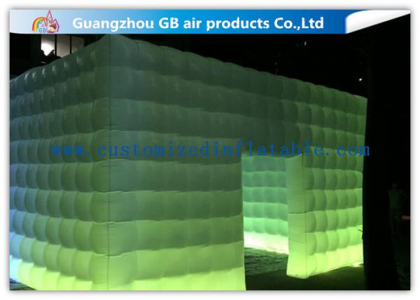 Quality Pvc Coated Nylon Inflatable Air Tent Square Tent Booth With Led Lighting for sale