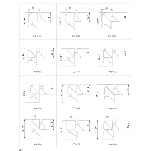 6063-T5 Primary Aluminum Corner Joint with Customizable Height and One Piece Molding for Window and Door Frames
