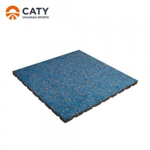 China Durable Rubber Gym Flooring Tiles Nontoxic , Multifunctional Rubber Playground Mats on sale