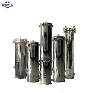 China Electronics Industries Pure Water Filter Stainless Steel Multi Cartridge Filter Housing on sale