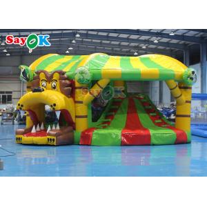 Wholesale Lion Inflatable Bounce House With Dry Slide Inflatable Castle Bouncer from china suppliers