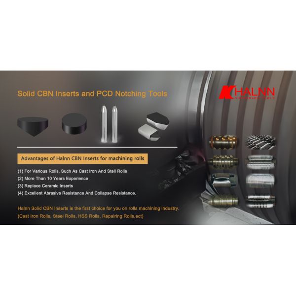 High Hardness Solid CBN Inserts / CBN Cutting Inserts Heavy Turning High Speed Steel Mill Roll