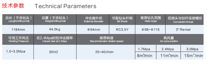 SRC3.5Y High Performance Down The Hole Hammer Drilling Special Steel In Black