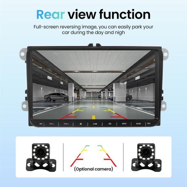 Support Android Auto 9 inch Touch Screen Car Stereo DVD Player for VW Passat B6/Polo