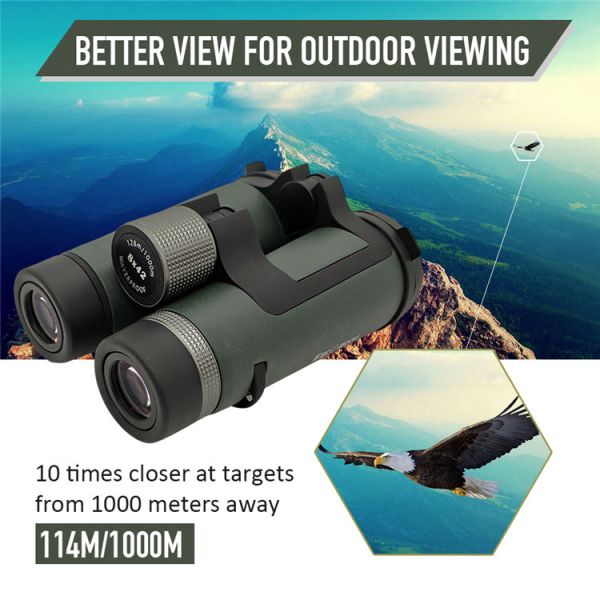 8x42 Powerful ED Binoculars Waterproof Hunting Binoculars Telescope