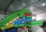Crocodile cartoon themed inflatable water slide with big water pool big